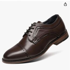 Dark brown Bruno Marc boys dress shoes size 11